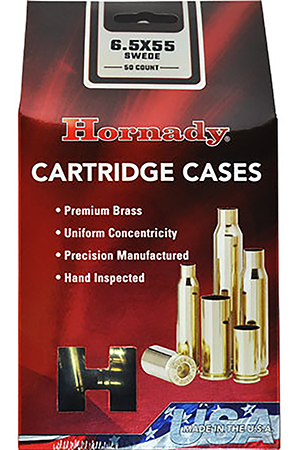 [090255862638] Hornady 86263 Unprimed Cases Cartridge 6.5x55 Swedish Rifle Brass