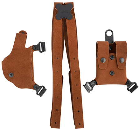 [601299019928] Galco CL2224 Classic Lite 2.0 Shoulder System Fits Chest Up To 56", Natural Leather, Compatible w/Glock 17/19/Glock 22 Gen2-5, Right Hand *Worn, Missing Mag Carrier