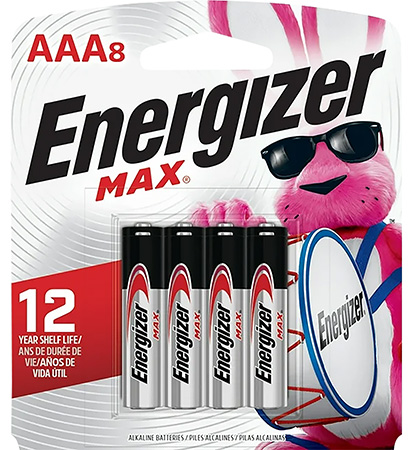 [039800108050] Energizer E92MP8 AAA Max Black/Silver 1.5V Alkaline Qty (8) Single Pack
