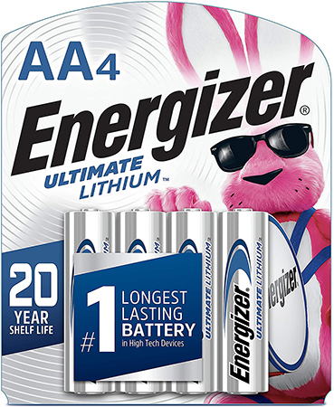 [039800035066] Energizer L91SBP4H3 AA Ultimate Lithium Silver 1.5V Lithium, Qty (4) Single Pack