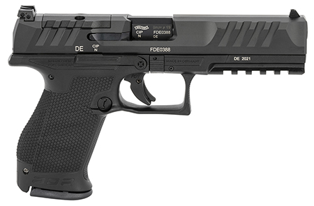 [723364216985] Walther Arms 2844222 PDP  Compact Frame 9mm Luger 15+1 5" Black Steel Barrel, Black Optic Ready/Serrated Steel Slide, Black Polymer Frame w/Picatinny Rail, Textured Polymer Grip, Ambidextrous