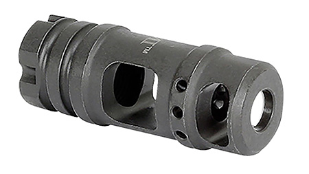 [816537018728] Midwest Industries MIMB6 Muzzle Brake  Black Phosphate Steel with M14x1 LH Threads for 30 Cal AK-Platform