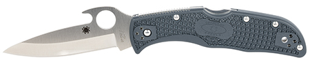 [716104014521] Spyderco C243PGYW Endela Lightweight 3.41" Folding Clip Point Plain VG-10 SS Blade Blue/Gray FRN Handle Includes Pocket Clip
