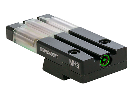 [840103157580] Meprolight USA 631253108 FT Bullseye Rear Sight Green/Tritium Fiber Optic, Black Frame, Fits HK VP9/HK45/HK45C/P30/SFP9 (Non-OR Models), Dovetail Mount