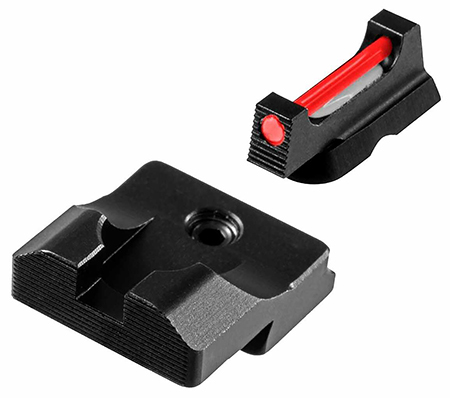 [788130026342] TruGlo TGTG132CZ Fiber-Optic Pro  Red/Fiber Optic Front Sight-Black/Blank Optic Rear Sight CZ 75
