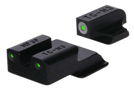 [788130030226] TruGlo TGTG231MP4W Tritium Pro  Black | Green Tritium White Outline Front Sight Green Tritium Rear Sight