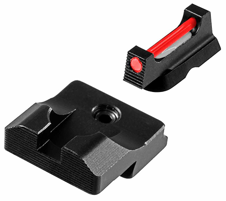 [788130026328] TruGlo TGTG132MP Fiber-Optic Pro  Red/Fiber Optic Front Sight-Black/Blank Optic Rear Sight Smith  &  Wesson M & P