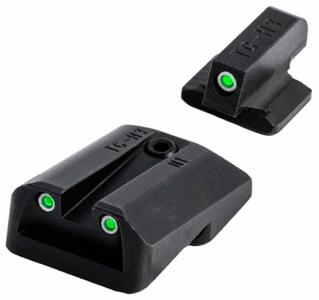 [788130023990] TruGlo TGTG231A1W Tritium Pro  Black | Green Tritium White Outline Front Sight Green Tritium Rear Sight