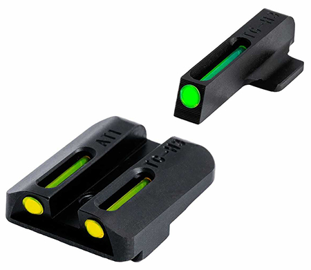 [788130020975] TruGlo TGTG131ST1Y TFO  Green/Tritium/Fiber Optic Front Sight-Yellow/Tritium/Fiber Optic Rear Sight Sig Sauer P-Series #8 Front/#8 Rear