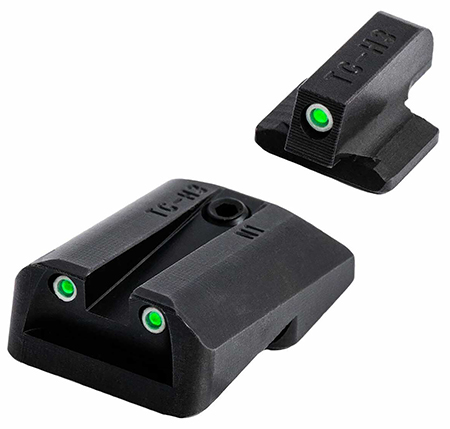 [788130023921] TruGlo TGTG231N2W Tritium Pro  Black | Green Tritium White Outline Front Sight Green Tritium Rear Sight