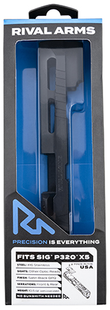 [788130032237] Rival Arms RA-RA10P502A Faction Series Slide A1 Sig P320 X-Five Docter Cut Cerakote Black 17-4 Stainless Steel