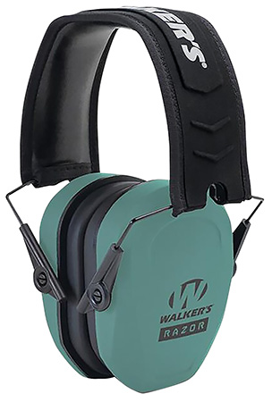 [888151024645] Walker's GWPRSMPASTL Razor Slim Passive Muff 27 dB Over the Head Teal/Black Polymer