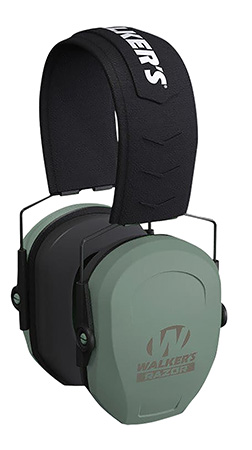 [888151030219] Walker's GWPRSMPASSGN Razor Slim Passive Muff 27 dB Over the Head Sage Green/Black Polymer