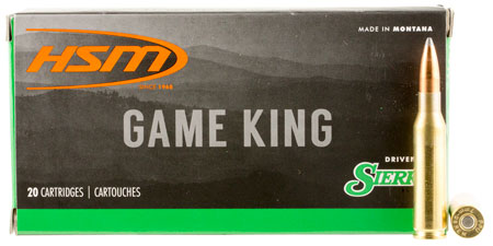 [810742022945] HSM 7MM089N Game King  7mm-08 Rem 160 gr Sierra GameKing Spitzer Boat Tail 20 Per Box/ 25 Case
