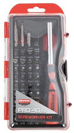 [888151028865] Birchwood Casey PROSDS Pro Screwdriver Kit  40 Pieces Includes Slotted/Philips/Torx/Hex Heads