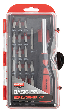 [888151028858] Birchwood Casey BSDS Basic Screwdriver Kit  22 Pieces Includes Slotted/Philips/Torx/Hex Heads