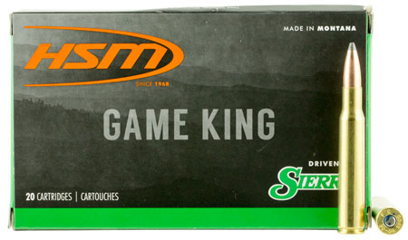 [810742023003] HSM 30843N Game King  308 Win 180 gr Sierra GameKing Spitzer Boat Tail 20 Per Box/ 25 Case