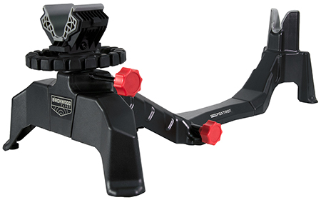 [888151031506] Birchwood Casey CSR Foxtrot Shooting Rest Black Non-Marring Material/Red Accents, Adjustable Elevation, Removeable Center Section for Pistols  &  Rifles