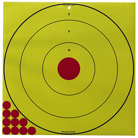 [888151030080] Birchwood Casey LRBET5PK Shoot-N-C Reactive Target Self-Adhesive Paper Red/Yellow 17.75" Bullseye 5 Pack