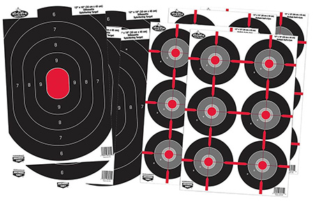 [029057357257] Birchwood Casey 35725 Dirty Bird Combo Pack Silhouette/Bullseye Paper Target 12" x 18" 8 Per Pkg