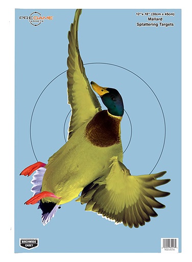 [029057354072] Birchwood Casey 35407 Pregame  Duck Paper Hanging Rifle/Shotgun 12" x 18" Impact Enhancement 8 Per Pkg