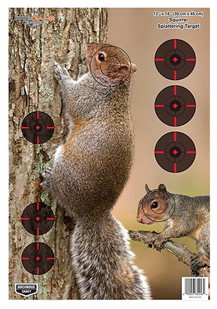 [029057354065] Birchwood Casey 35406 Pregame  Squirrel Paper Hanging Rifle 12" x 18" Impact Enhancement 8 Per Pkg