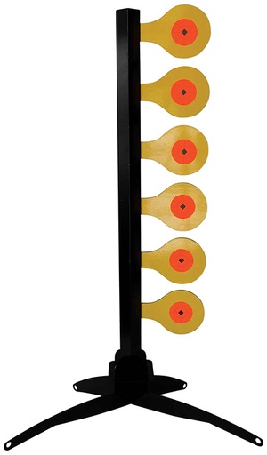 [029057474305] Birchwood Casey 47430 World of Targets Handgun Dueling Tree Circle w/Diamond Center Steel Target 48.50" H x 28.50" W x 23" D
