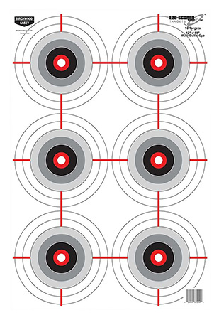 [029057370638] Birchwood Casey 37063 EZE-Scorer  Bullseye Paper 12" x 18" Black/White Pkg of 100