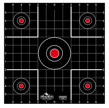 [029057352702] Birchwood Casey 35270 Dirty Bird  Bullseye Tagboard Target 12" 100 Per Pkg
