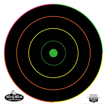 [029057358704] Birchwood Casey 35870 Dirty Bird  Bullseye Tagboard Target 12" 100 Per Pkg