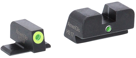 [644406908586] AmeriGlo SG301 i-Dot Sight Set for SIG Sauer  Green Tritium LumiGreen Outline Front Sight-Green Tritium Rear Sight