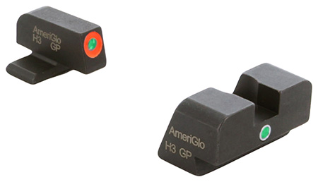 [644406908708] AmeriGlo XD201 i-Dot Sight set for Springfield Armory XD  Green Tritium Orange Outline Front Sight-Green Tritium Rear Sight