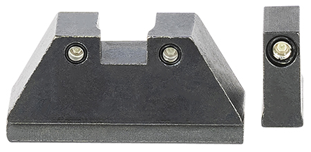 [644406911425] AmeriGlo GL813 Optic Compatible Sight Set for Glock  XL Tall Green Tritium Black Outline Front Sight-Green Tritium Black Outline Rear Sight