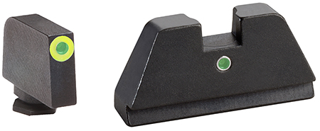 [644406910978] AmeriGlo GL391 Optic Compatible Sight Set for Glock  XL Tall Green Tritium LumiGreen Outline Front Sight-Green Tritium  Rear Sight