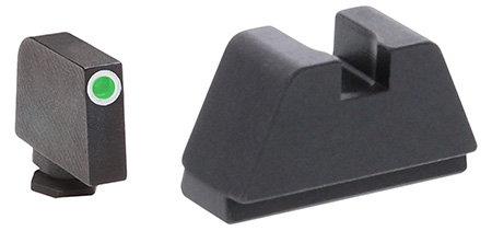 [644406909866] AmeriGlo GL481 Optic Compatible Sight Set for Glock  2XL Tall Green Tritium White Outline Front Sight-Black Rear Sight