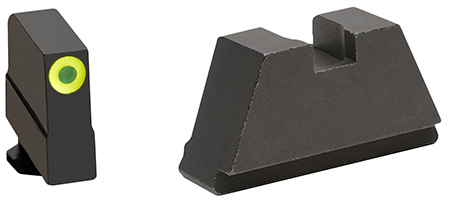 [644406910664] AmeriGlo GL691 Optic Compatible Sight Set for Glock  3XL Tall Green Tritium Lumigreen Outline Front Sight-Black Rear Sight