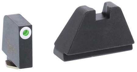 [644406909897] AmeriGlo GL482 Optic Compatible Sight Set for Glock  5XL Tall Green Tritium White Outline Front Sight-Black Rear Sight