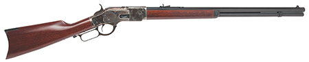 [814230010261] Cimarron CA282 1873 Sporting Full Size 45 Colt (Long Colt) 13+1 24" Blued Octagon Barrel, Color Case Hardened Stainless Steel Receiver, Fixed Walnut Stock, Right Hand