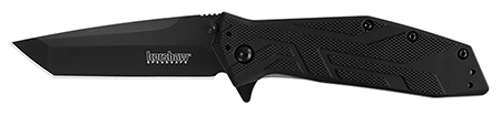 [087171033044] Kershaw 1990 Brawler  3" Folding Tanto Plain Black Oxide 8Cr13MoV SS Blade Black Glass-Filled Nylon Handle Includes Pocket Clip