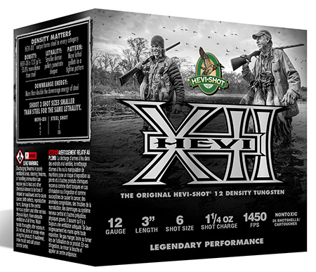 [816383004340] HEVI-Shot HS53306 HEVI-XII  12Gauge 3" 1 1/4oz Tungsten 6Shot 25 Per Box/10 Case