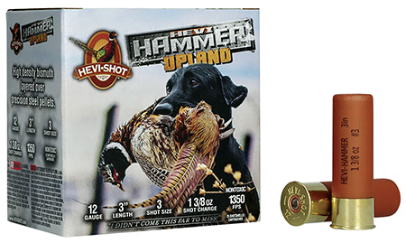 [816383004180] HEVI-Shot HS29113 HEVI-Hammer Upland 12Gauge 3" 1 3/8oz Steel/Bismuth 3Shot 25 Per Box/10 Case