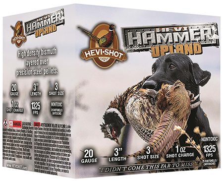 [816383004197] HEVI-Shot HS29213 HEVI-Hammer Upland 20Gauge 3" 1oz Steel/Bismuth 3Shot 25 Per Box/10 Case