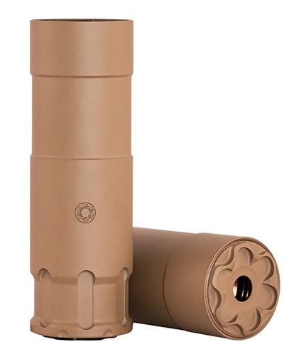 [859383006778] Rugged Suppressor OCUFDE22 Oculus22  22 LR 1.06" Flat Dark Earth Cerakote 17-4 Stainless Steel 1/2"-28 tpi