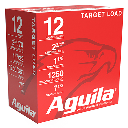 [640420006055] Aguila 1CHB1347 Target Load Competition 12Gauge 2.75" 1 1/8oz 7.5Shot 25 Per Box/10 Case
