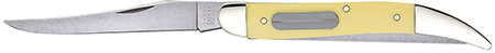 [021205001203] Case 00120 Fishing  3.40" Folding Clip/Fish Scaler Plain/Serrated Tumble Polish Tru-Sharp SS Blade/ Yellow Synthetic Handle