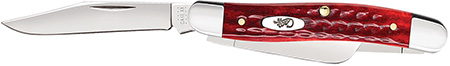 [021205007861] Case 00786 Stockman  Medium 2.57"/1.88"/1.71" Folding Clip/Sheepsfoot/Spey Plain Mirror Polished Tru-Sharp SS Blade/Corn Cob Jigged Old Red Bone Handle