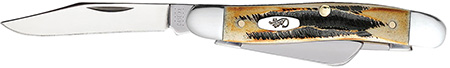 [021205035789] Case 03578 Stockman  Medium 2.57"/1.88"/1.71" Folding Clip/Sheepsfoot/Spey Plain Mirror Polished Tru-Sharp SS Blade/Brown Jigged 6.5 BoneStag Handle