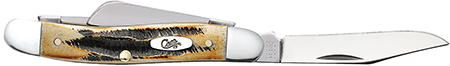 [021205035789] Case 03578 Stockman  Medium 2.57"/1.88"/1.71" Folding Clip/Sheepsfoot/Spey Plain Mirror Polished Tru-Sharp SS Blade/Brown Jigged 6.5 BoneStag Handle