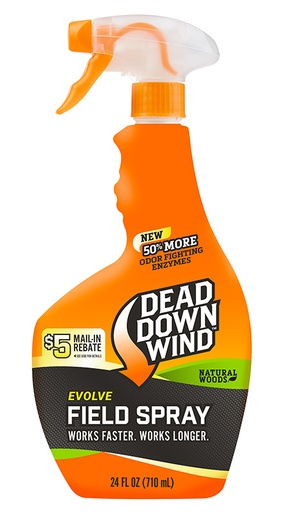 [854182006851] Dead Down Wind 1392418 Evolve Field Spray  Cover Scent Natural Woods Scent 24 oz Trigger Spray