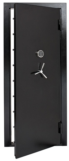 [842631100403] SnapSafe 75419 Vault Door  Out-Swing Black 12 Gauge Steel 32.80"W x 81"H Access Code/Key Entry